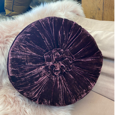 Ruffle Pillow Plum