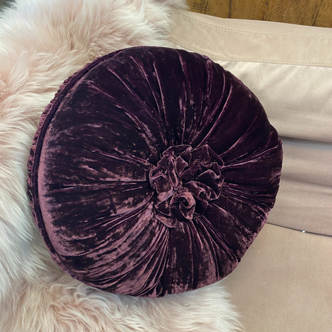 Ruffle Pillow Plum