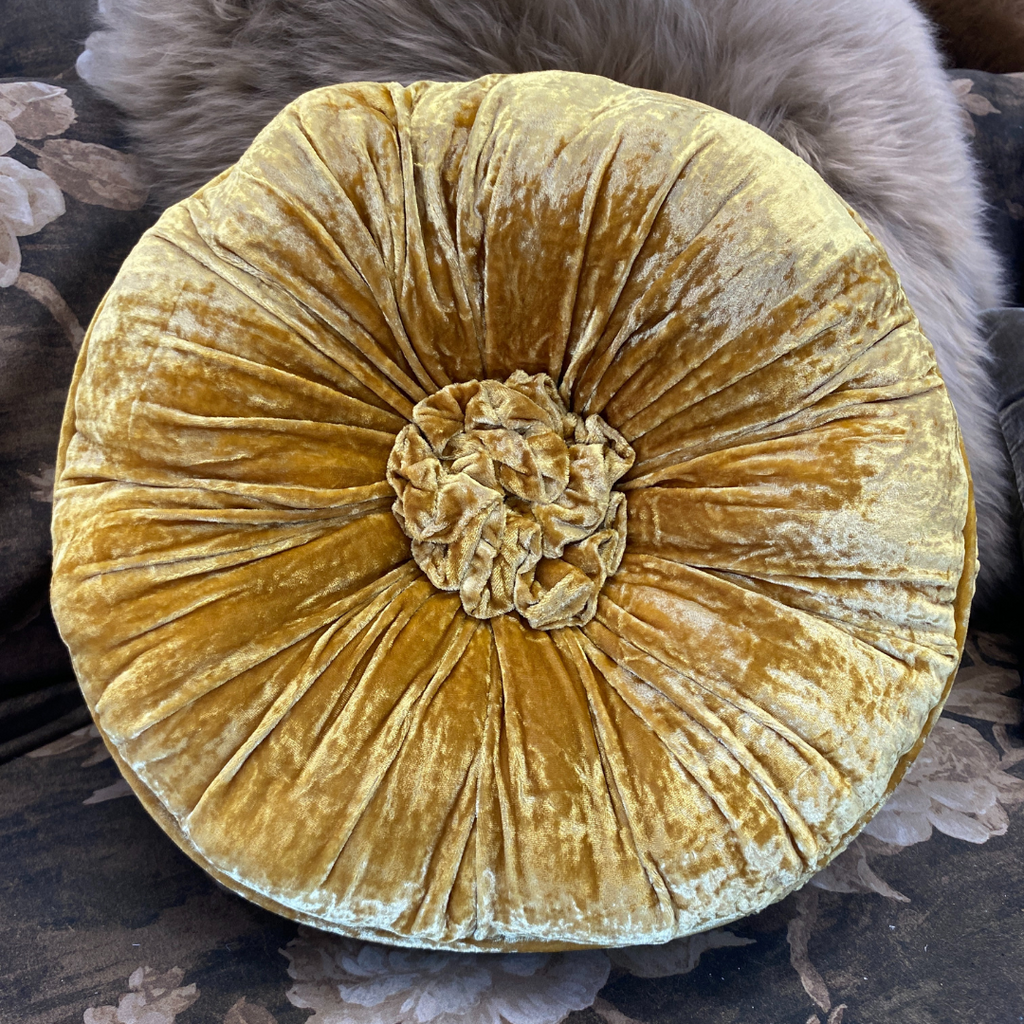 Ruffle Pillow Mustard