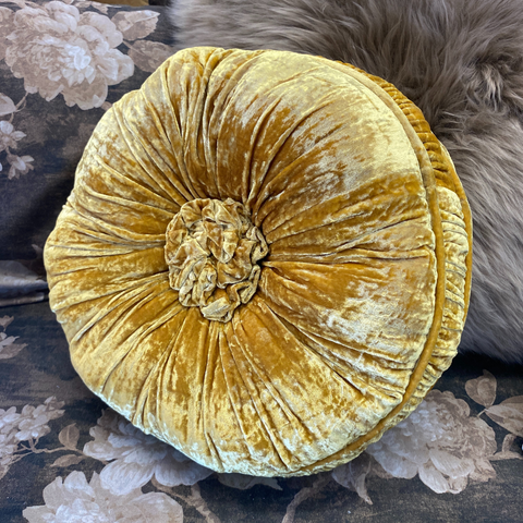 Ruffle Pillow Mustard