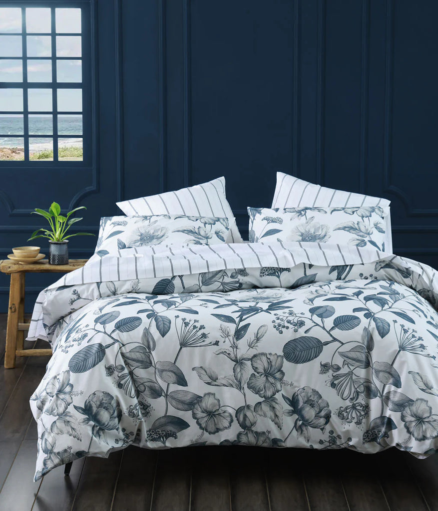 Botanical Duvet Set, Bluestone ~ King