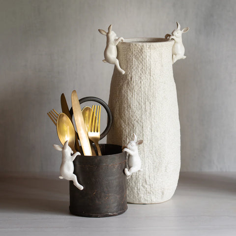 Hanging Bunny Decor White