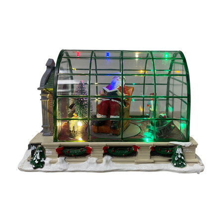 LED Santa in Glass Conservatory