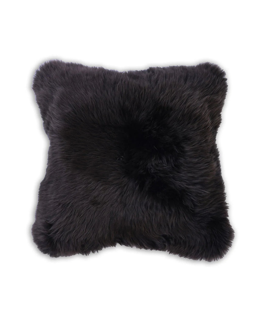 New Zealand Wool Sheepskin Cushion ~ Chocolate