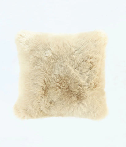 New Zealand Wool Sheepskin Cushion ~ Linen