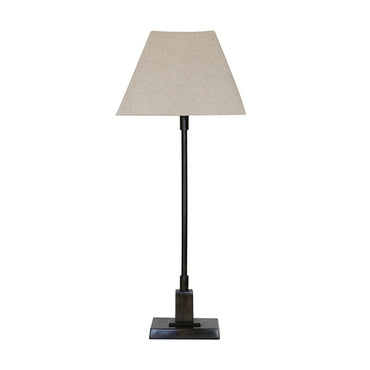 LUXOR RECTANGLE LAMP BASE IN DARK BRONZE/BLACK FINISH