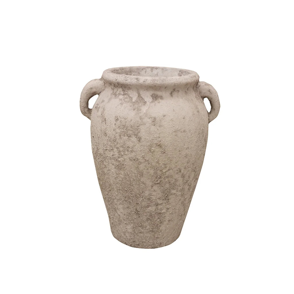 TUSCAN STYLE WIDE STONE URN MEDIUM