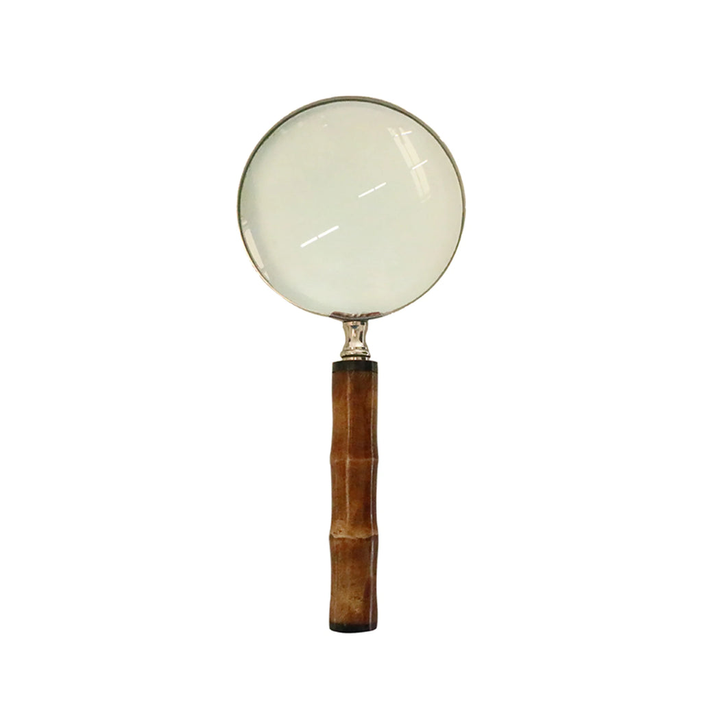Magnifying Glass Bone Handle Nickel Finish