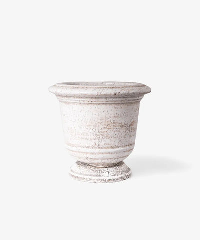 Urn Planter Rustic White ~ Medium