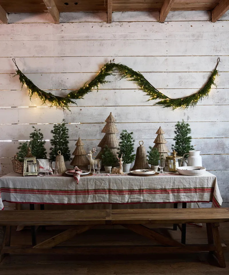 Cedar & Pinecone Swag with Lights 182cm