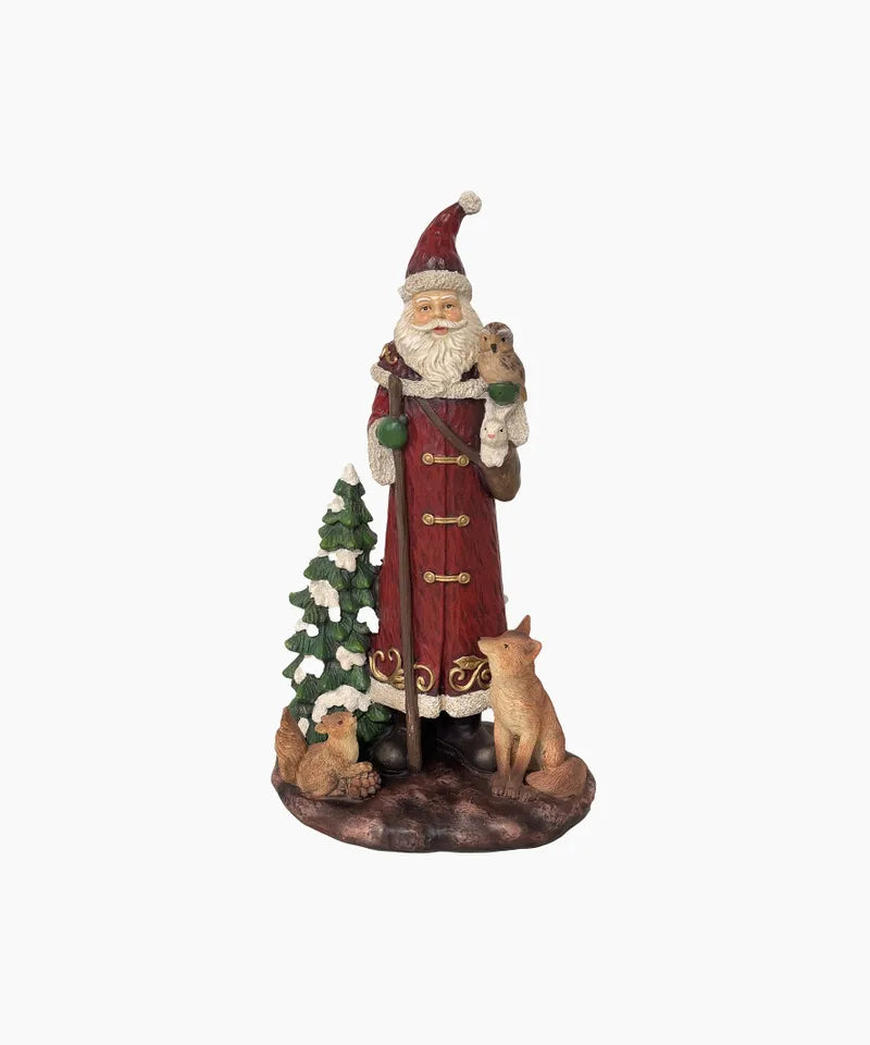 Traditional Santa with Forest Animals