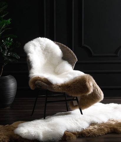 New Zealand Wool Sheepskin Rug ~ Olive