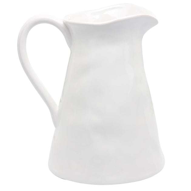 Large White Pitcher Primitif 25cmH