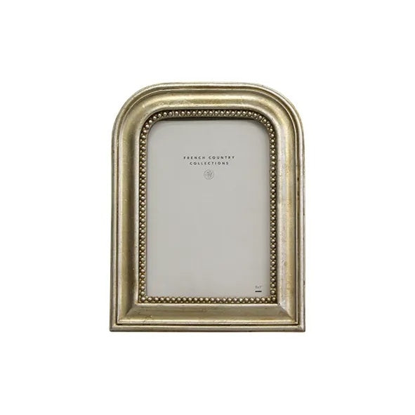 French Country Beaded Arch Photo Frame Silver 5x7"