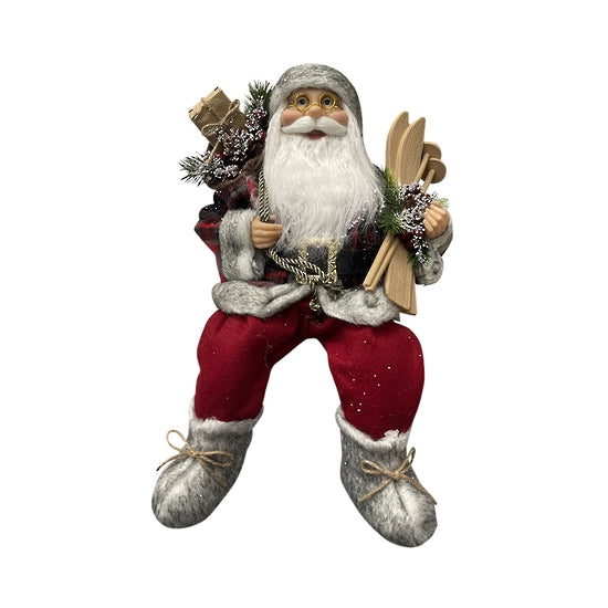 Sitting Santa in Tartan