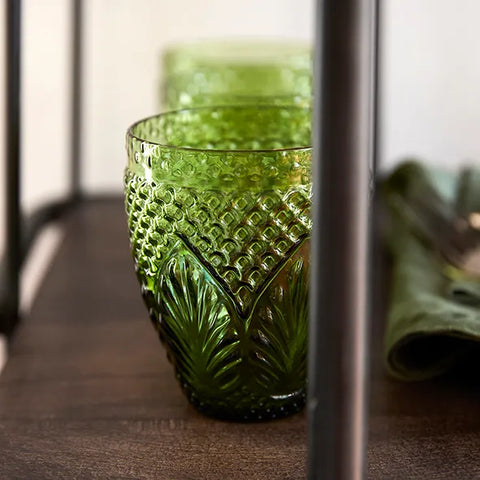 Vintage Green Tumbler - Set of 4