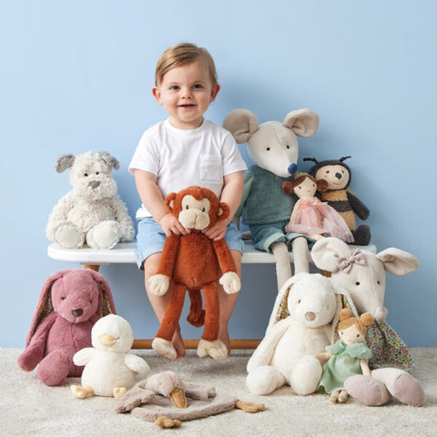 Jiggle & Giggle Floral Raspberry Bunny ~ Medium