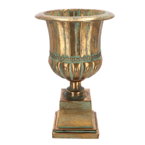 Aged Metal French Urn 65cm