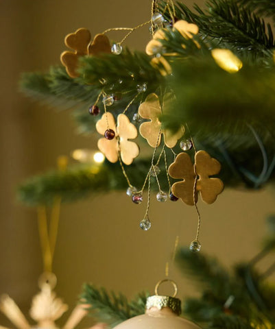 Beaded Bunch Ornament Gold