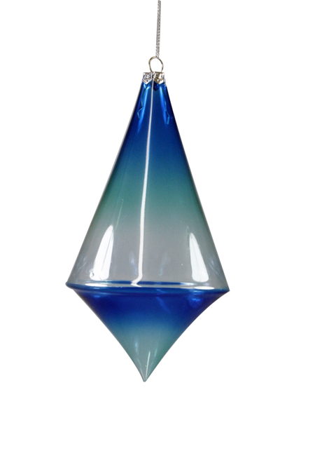 Blue Glass Diamond Drop Hanger