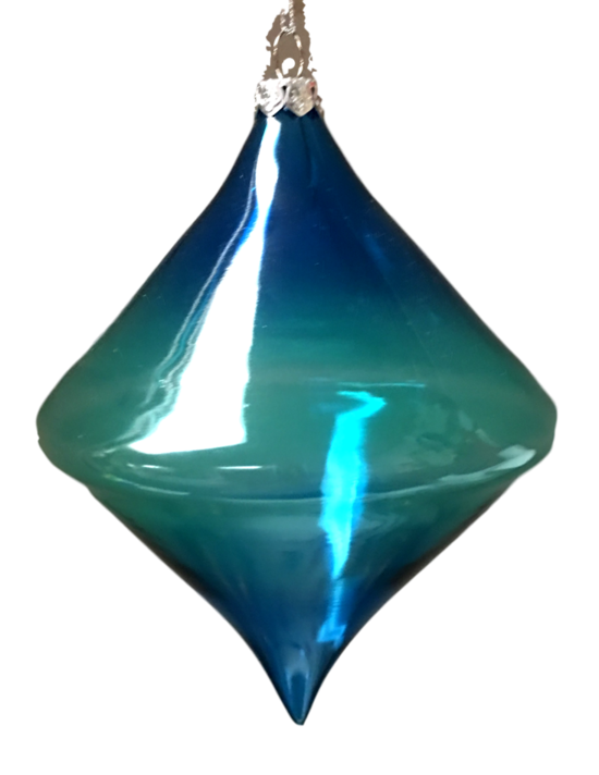 Blue Glass Diamond Hanger