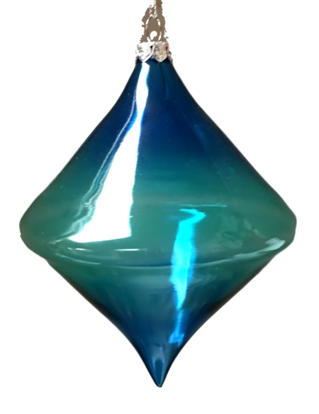 Blue Glass Diamond Hanger