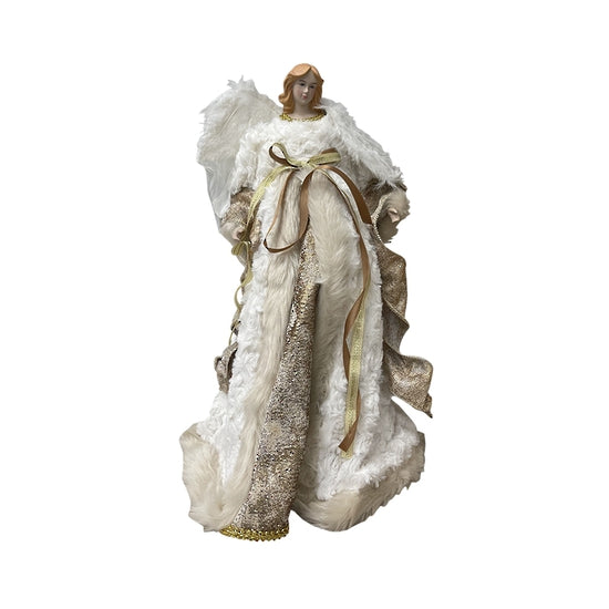 Tree Top Angel in Ivory & Bronze