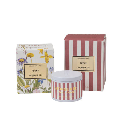 George & Edi Perfumed Soy Candle ~ Peony