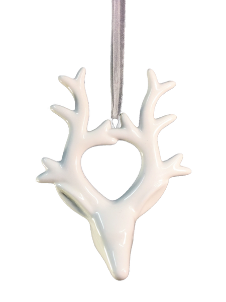 HANGING PORCELIAN STAG HEAD FLAT