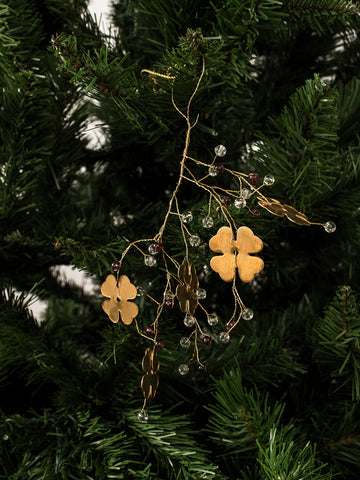 Beaded Bunch Ornament Gold