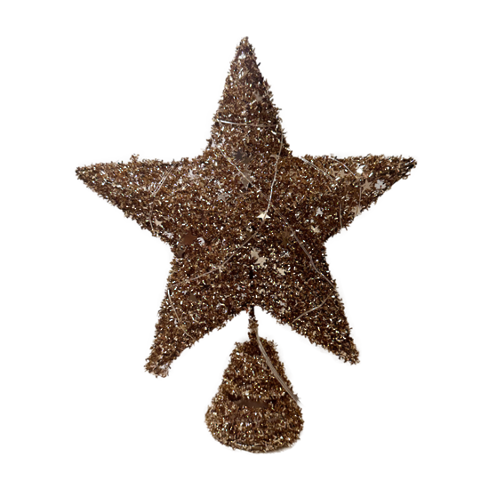 Polyester Thread Tree Top Star with LED Lights