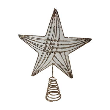 Wire Tree Top Star with Glitter