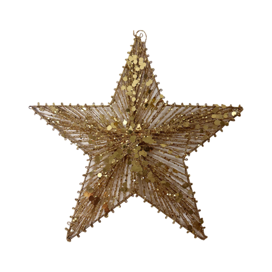 Polyester Thread Flat Star with Glitter