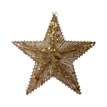 Polyester Thread Flat Star with Glitter