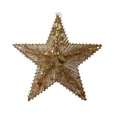Polyester Thread Flat Star with Glitter