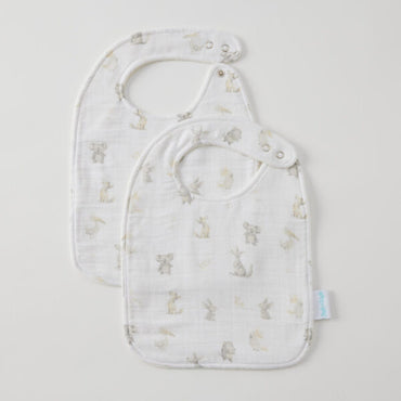 Jiggle & Giggle Little Aussie Critters Muslin Bib Set of 2