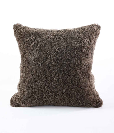 NZ Wool Sheepskin Cushion Mushroom