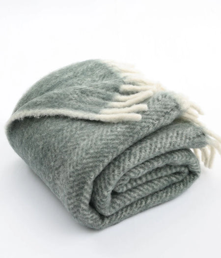 New Zealand Wool Throw ~ Slate