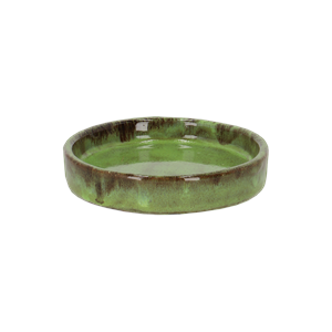 Flower Pot Saucer Glazed Green 12cm