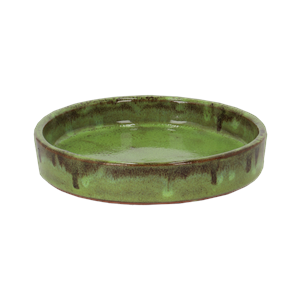 Flower Pot Saucer Glazed Green 15cm