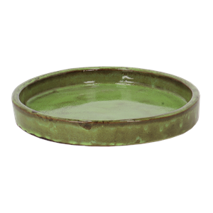 Flower Pot Saucer Glazed Green 25cm