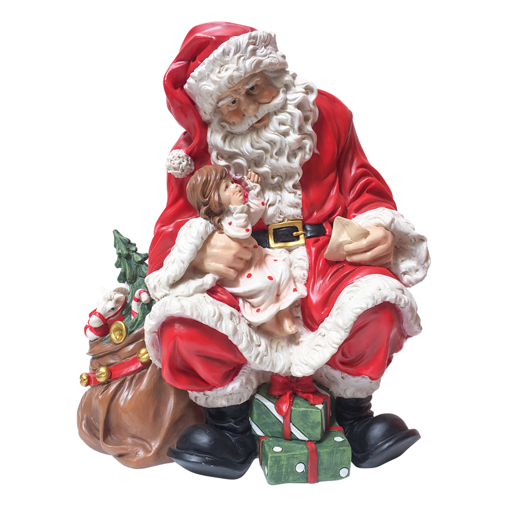 Traditional Santa with Child on Knee