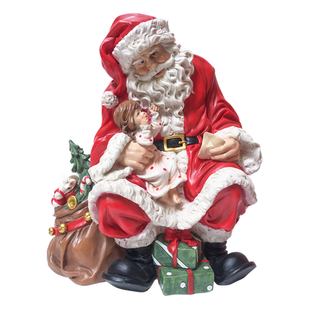 Traditional Santa with Child on Knee