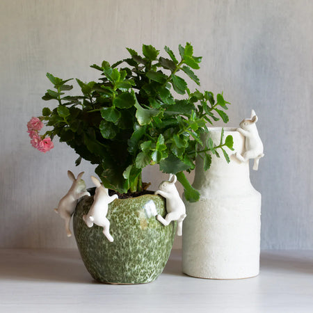 Hanging Bunny Decor White