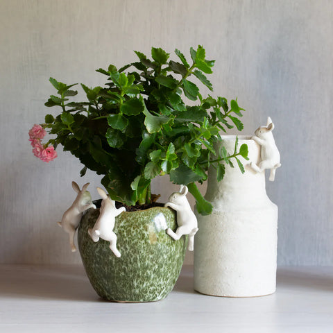 Hanging Bunny Decor White