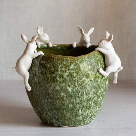 Hanging Bunny Decor White