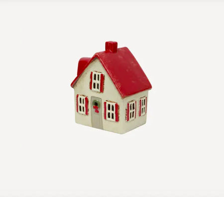 Alsace Tea Light Cottage - Cream with Shutters