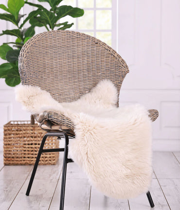 New Zealand Wool Sheepskin Rug ~ Linen