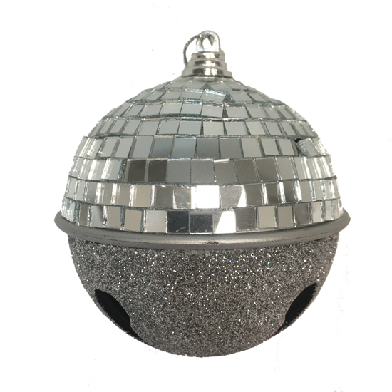 Silver Glitter Disco Bell