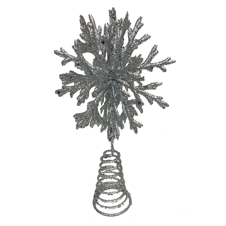 SILVER SNOWFLAKE TREE TOPPER